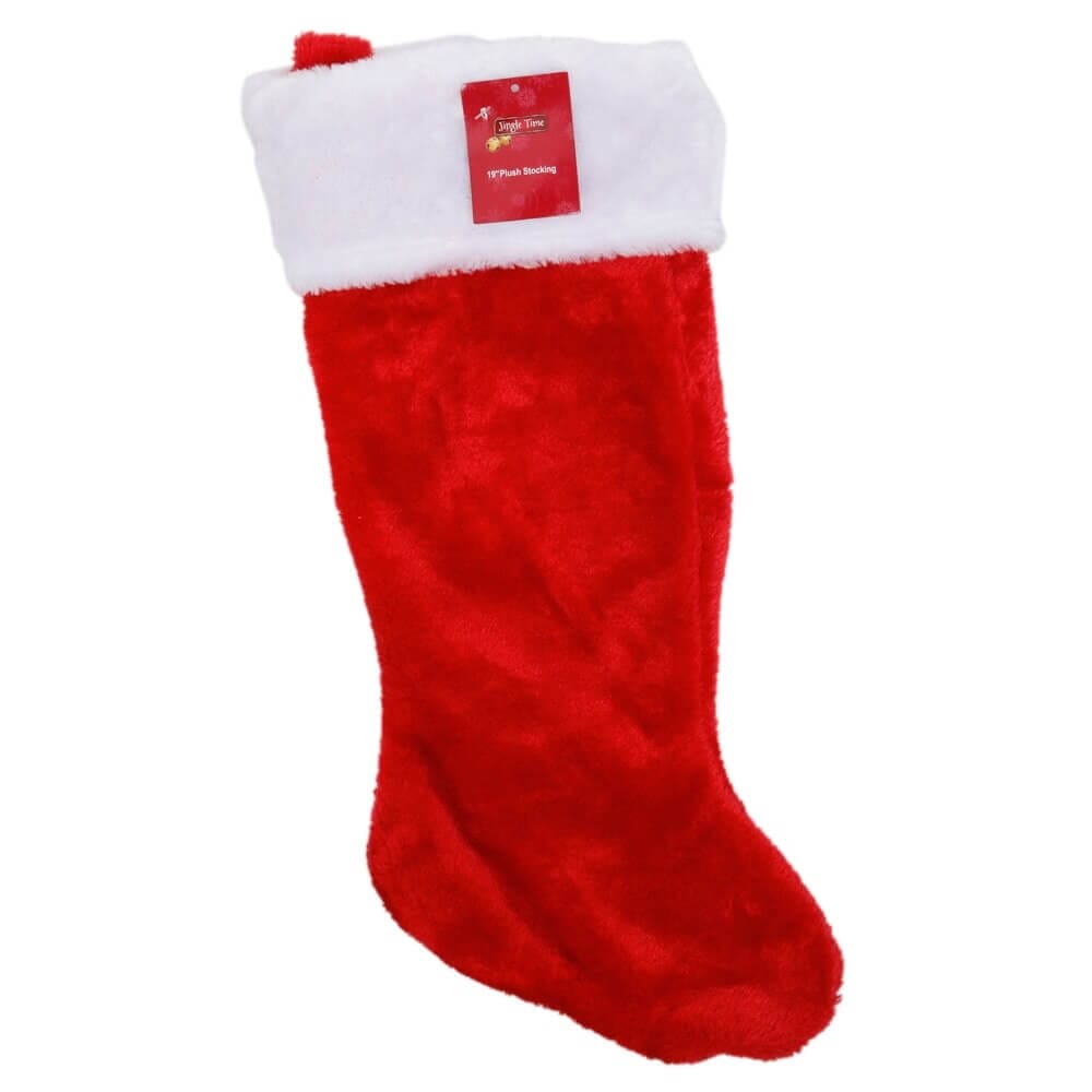 Jingle Time 19" Plush Christmas Stocking