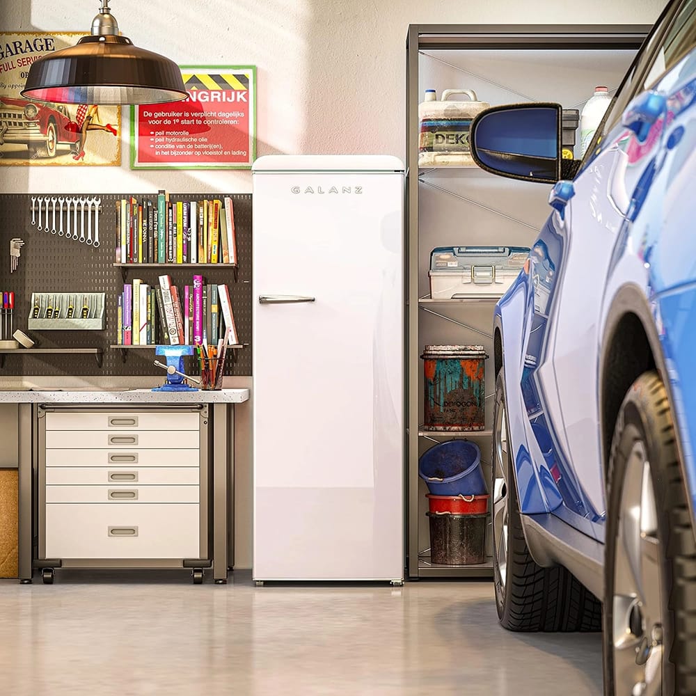 Galanz 11 cu.ft. Convertible Freezer/Fridge, Milkshake White