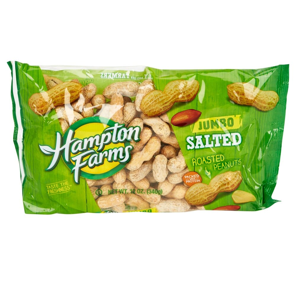 Hampton Farms Jumbo Salted Roasted Peanuts, 12 oz