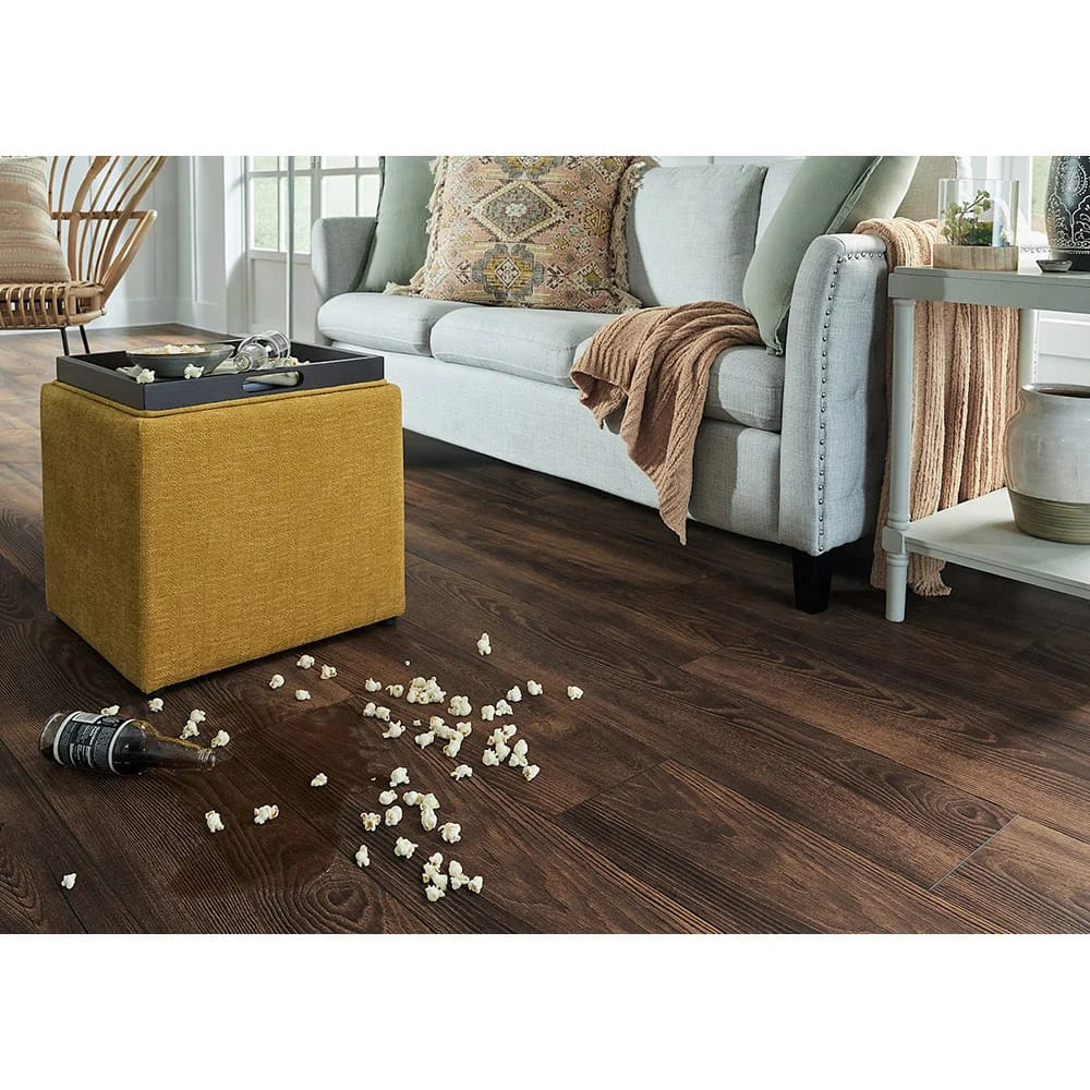 Dream Home 12mm Hay Penny Oak Waterproof Laminate Flooring, Brown, 13.3 sq. ft. ($4.51/sq. ft.)