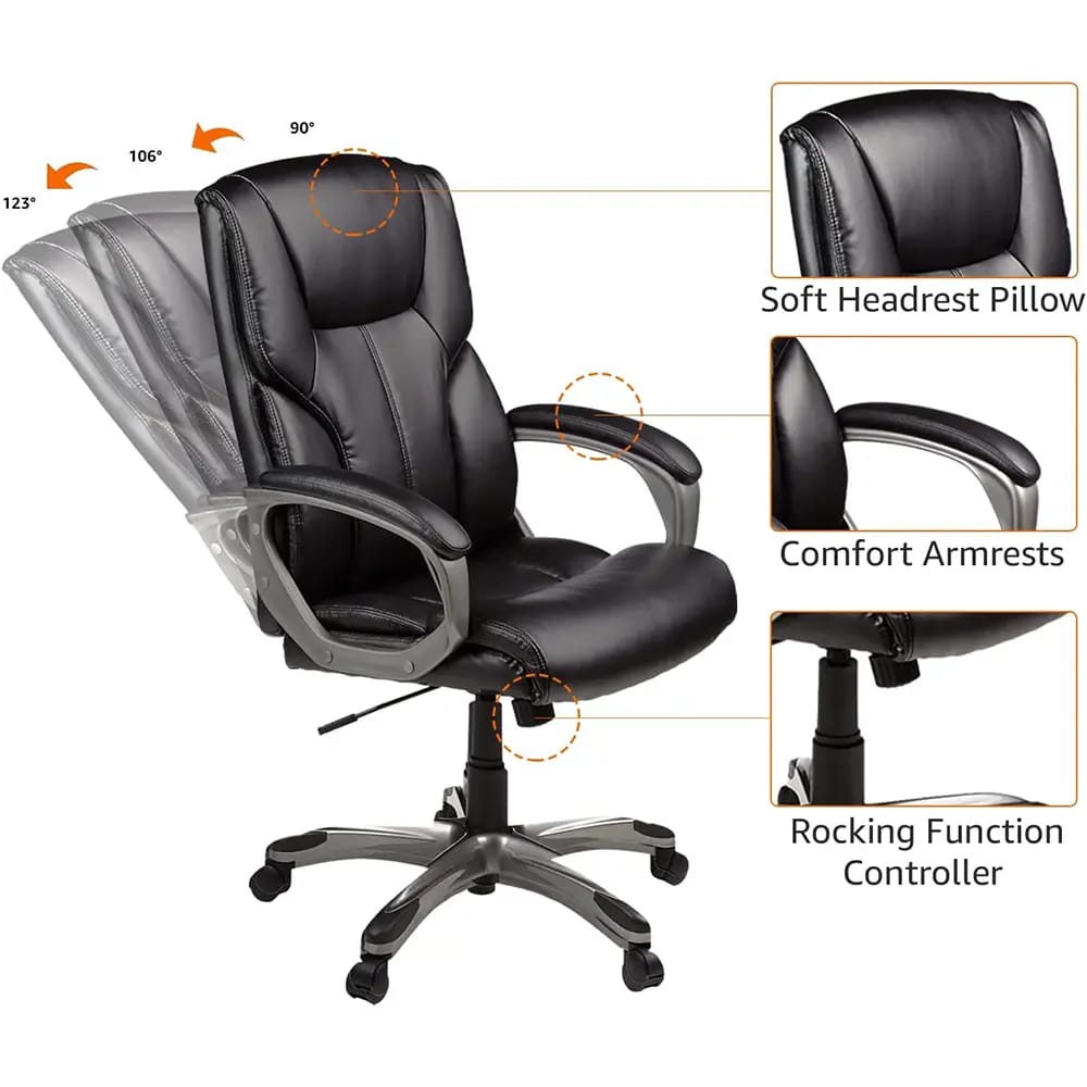 Executive Home Office Desk Chair, Black