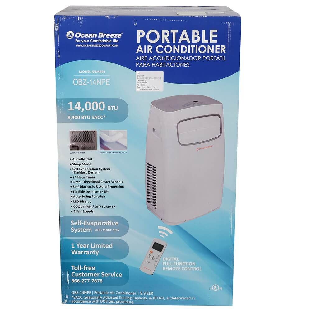 Ocean Breeze 14,000 BTU Portable Air Conditioner