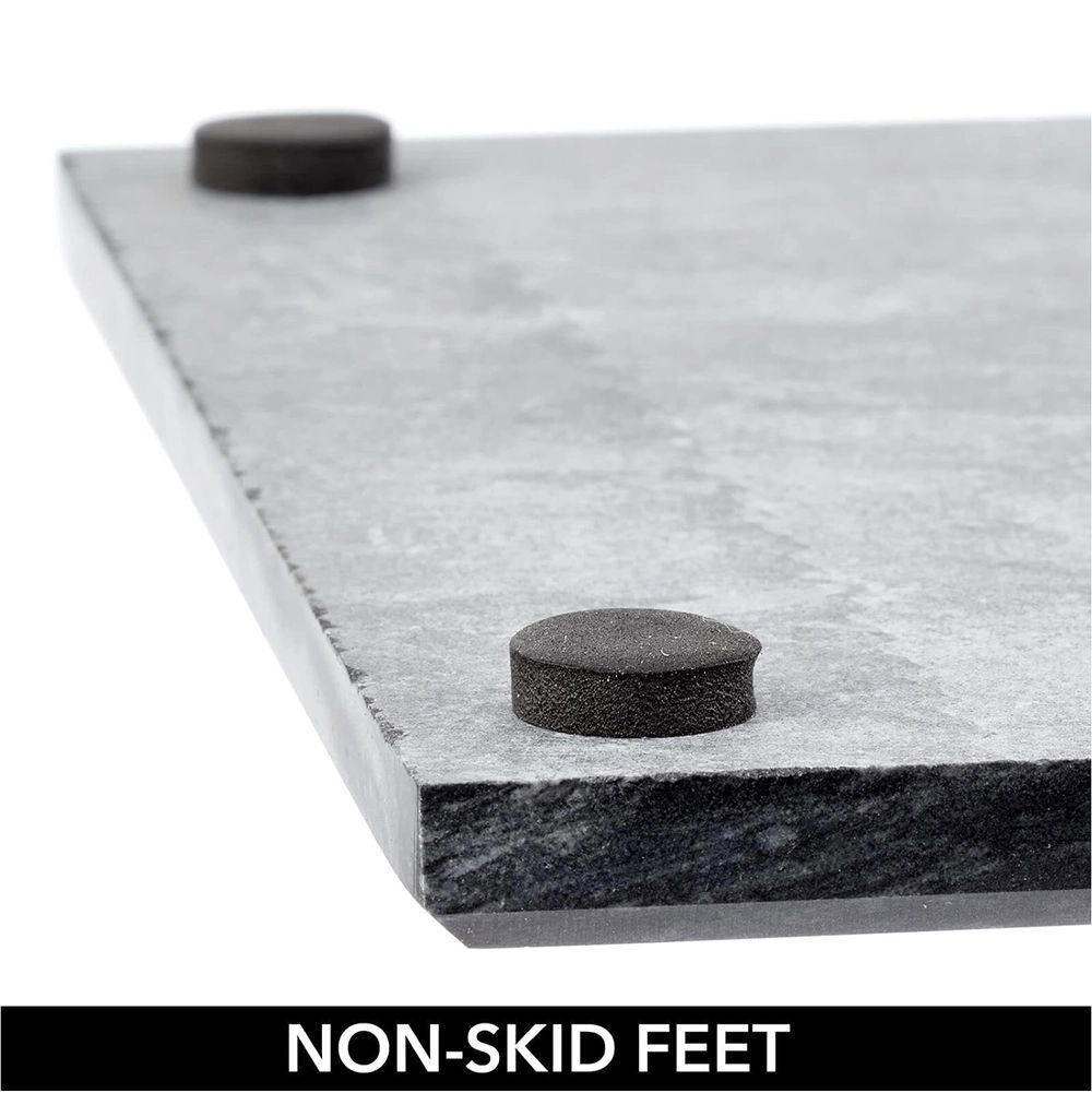 mDesign Pastry Cutting Board, Black/Marble