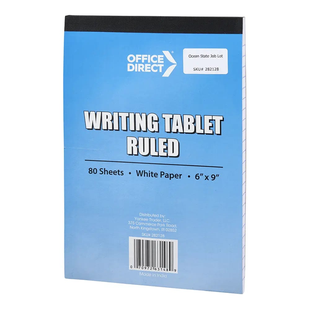 Office Direct Ruled Writing Tablet Notebook, 6" x 9"