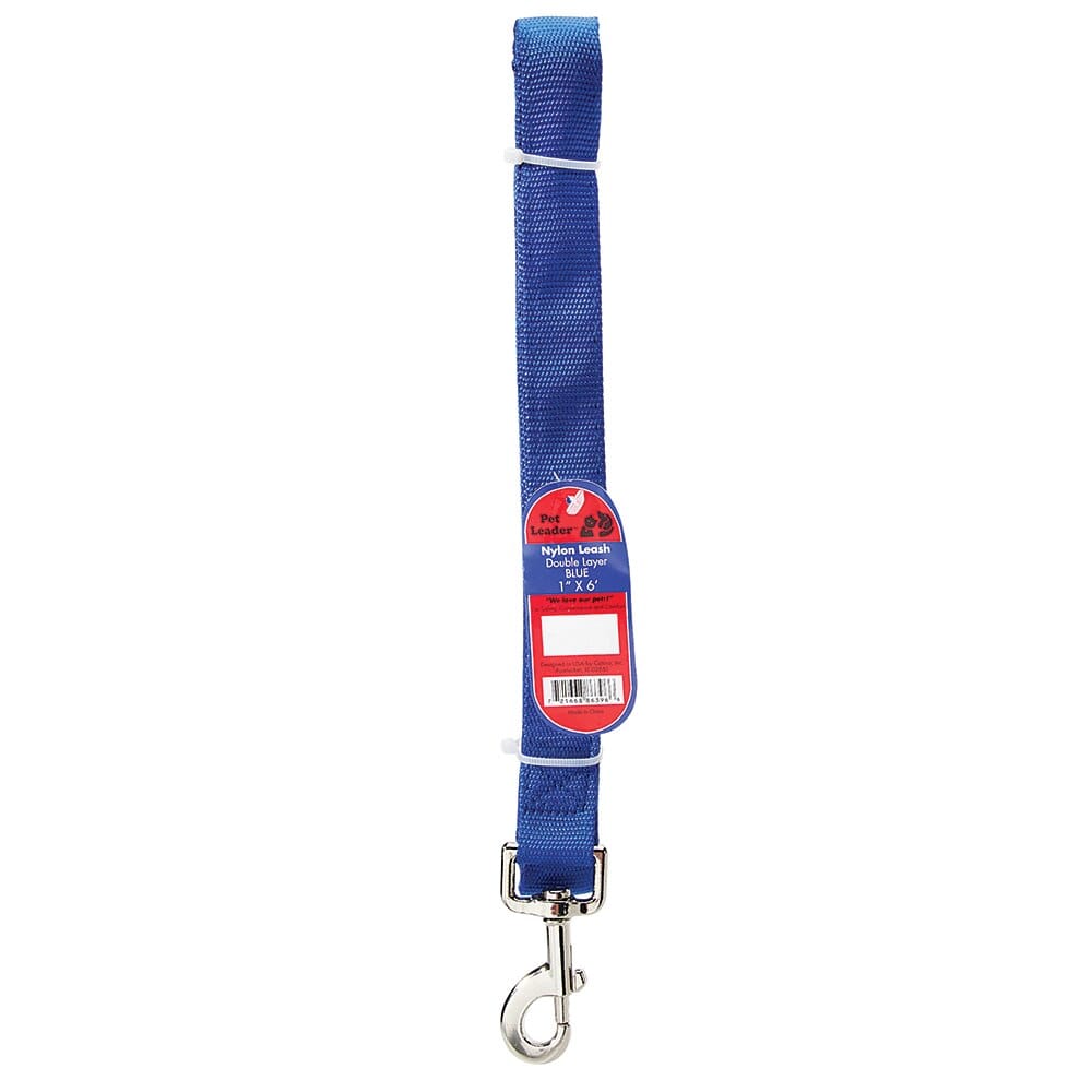 Pet Leader 1" x 6' Pet Leash, Blue