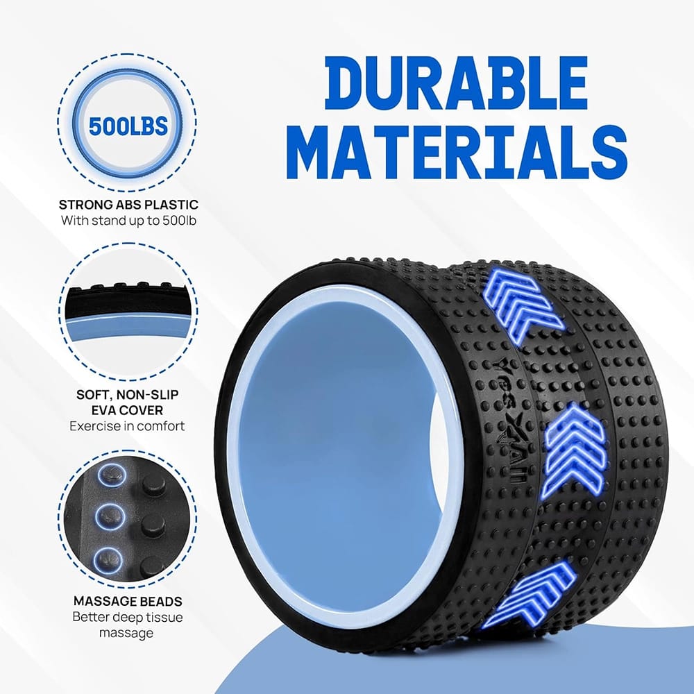 Yes4All Yoga Wheel Roller Set, Blue