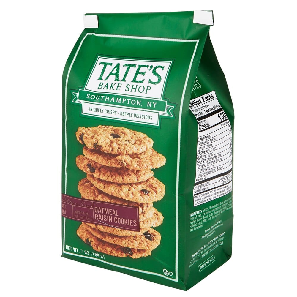 Tate's Bake Shop Oatmeal Raisin Cookies, 7 oz