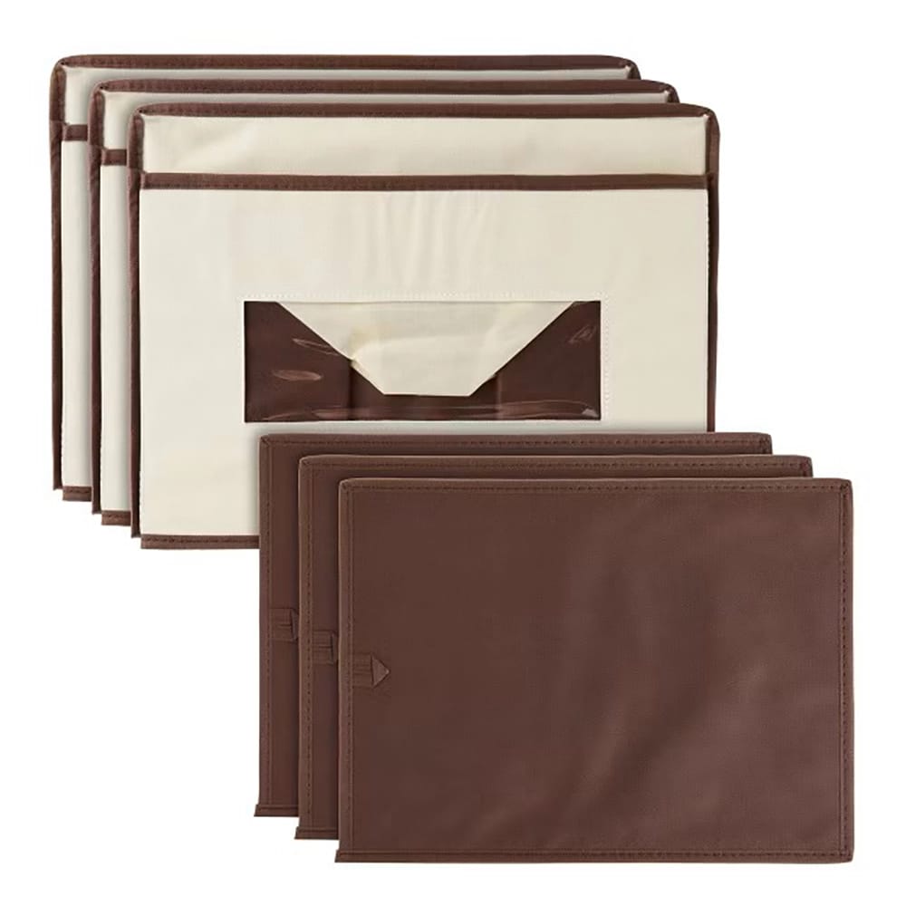 Juvale Large Collapsible Fabric Storage Bins, Beige, 3 Pack