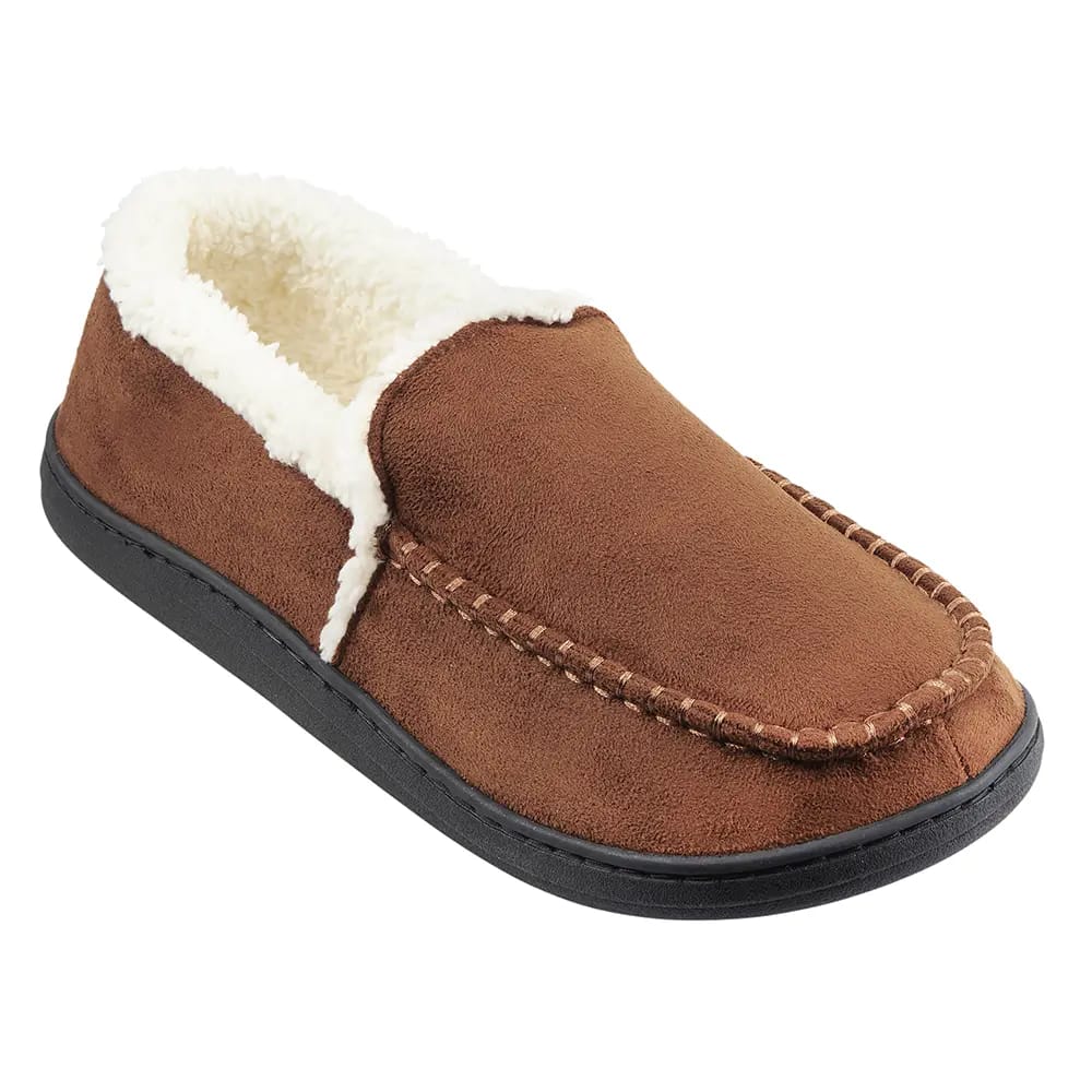 Dockers Men's Memory Foam Venetian Moccasin Slipper, Tan