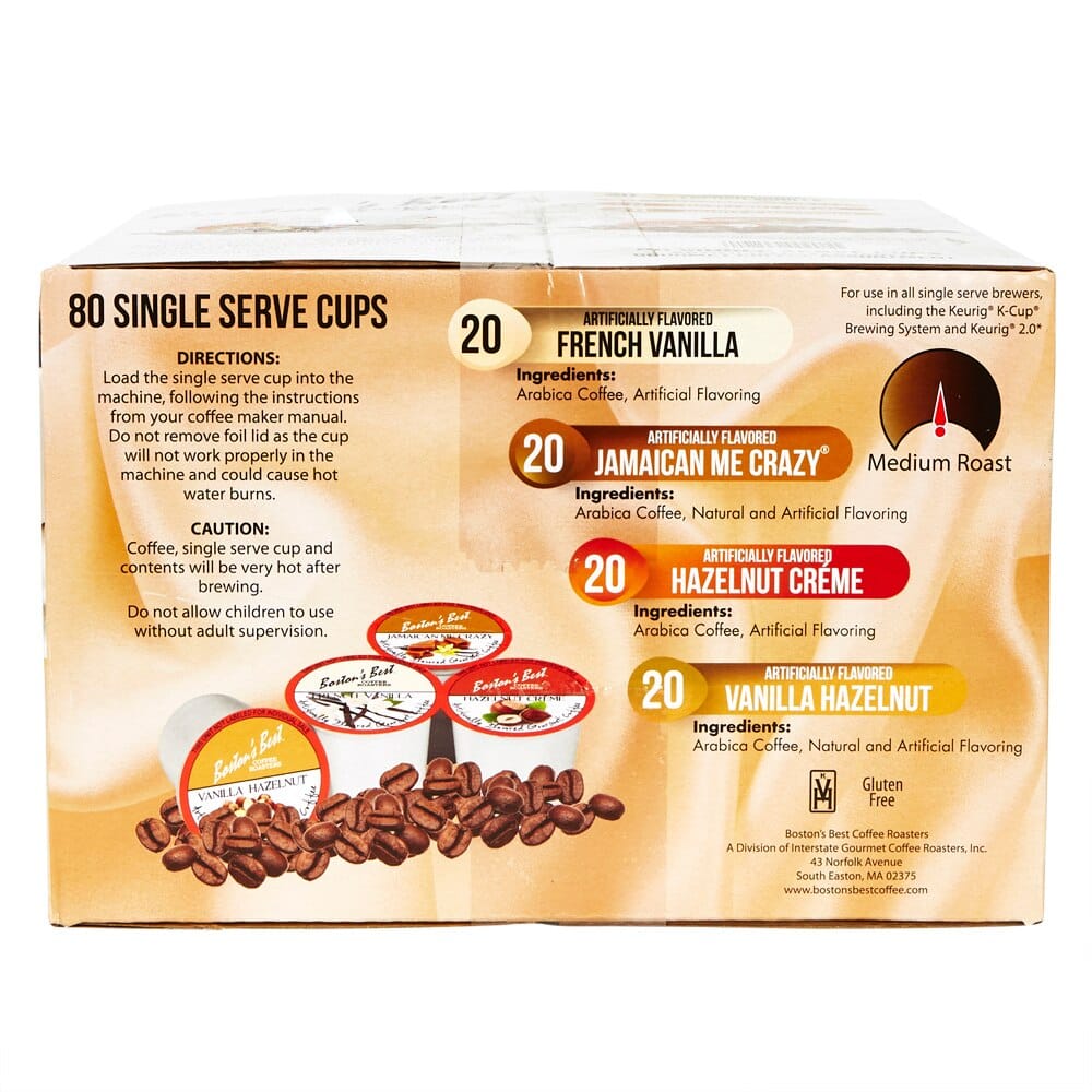 Boston's Best Assorted Coffee Cups, 80 Count