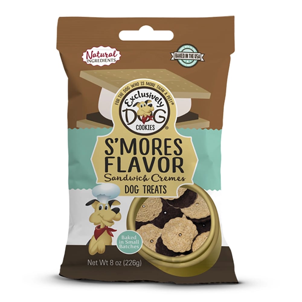 Exclusively Dog Smores Sandwich Cremes Dog Treats, 8 oz