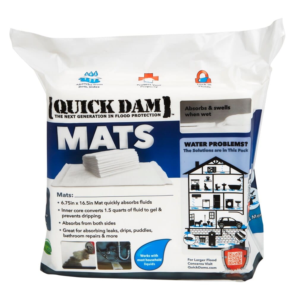 Quick Dam WUBM-10 Absorbent Drip Mats, White, 10 Pack : .co