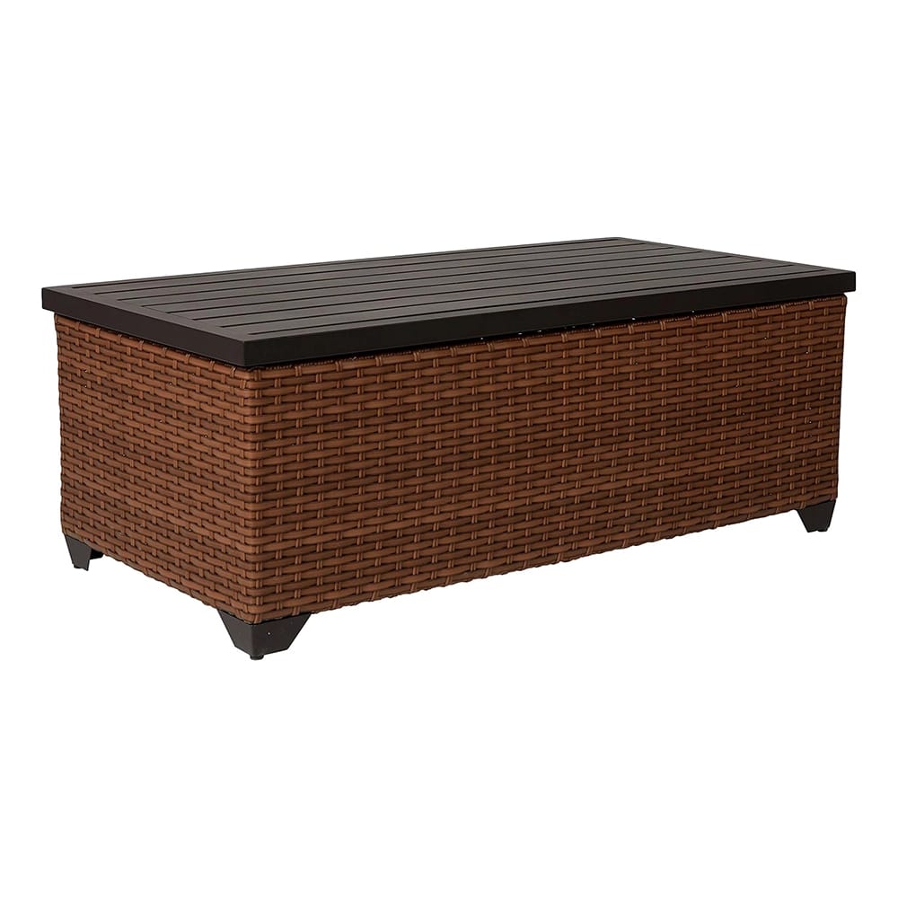 TK Classics Storage Coffee Table, Caramel