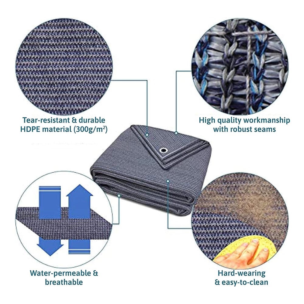 Smartpeas Awning Carpet, Blue/Gray, 19.6' x 9.8'