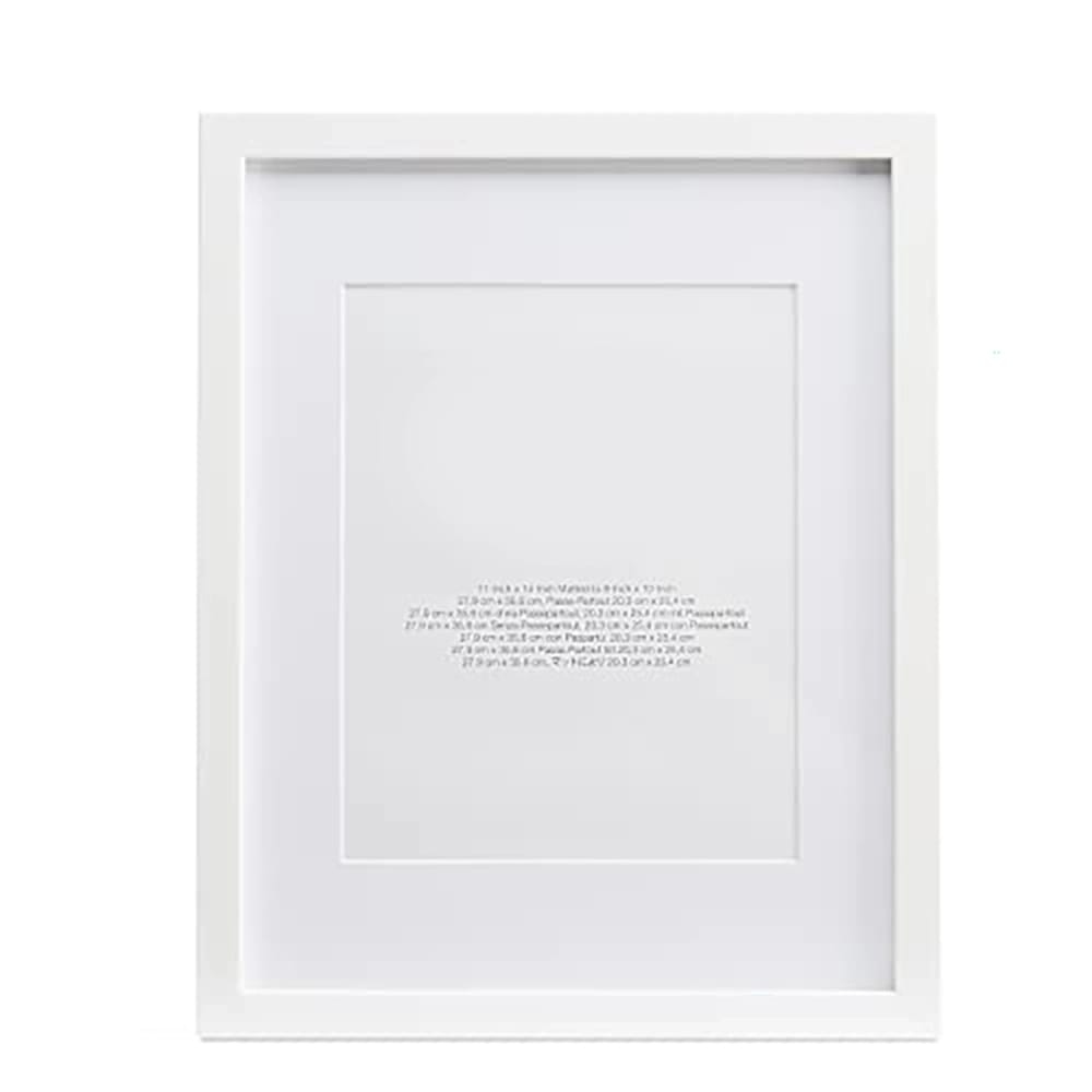 Photo Picture Frame, White, Pack of 2