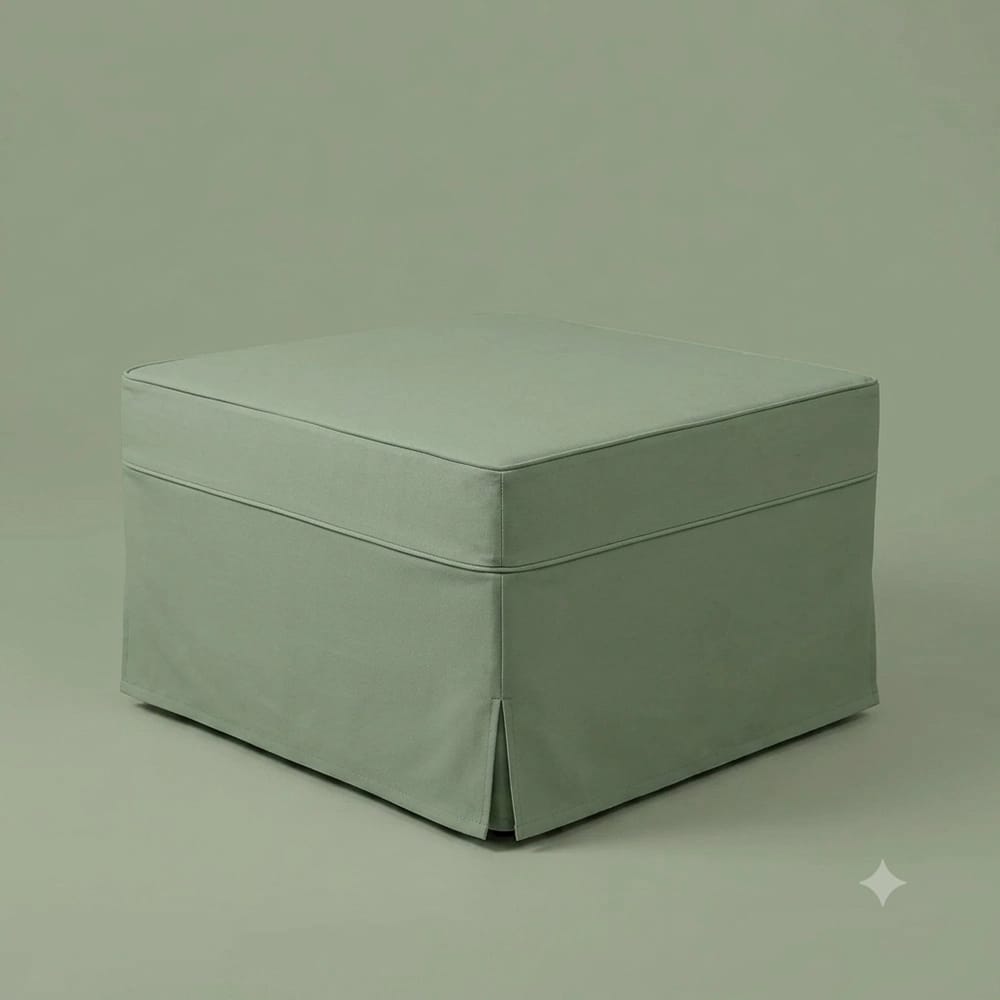 Ottoman Cover, Sage