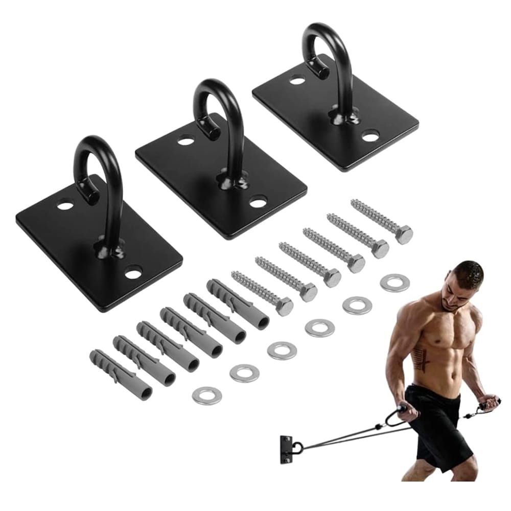 Yes4All Sturdy Wall Mounted Workout Anchors, Black
