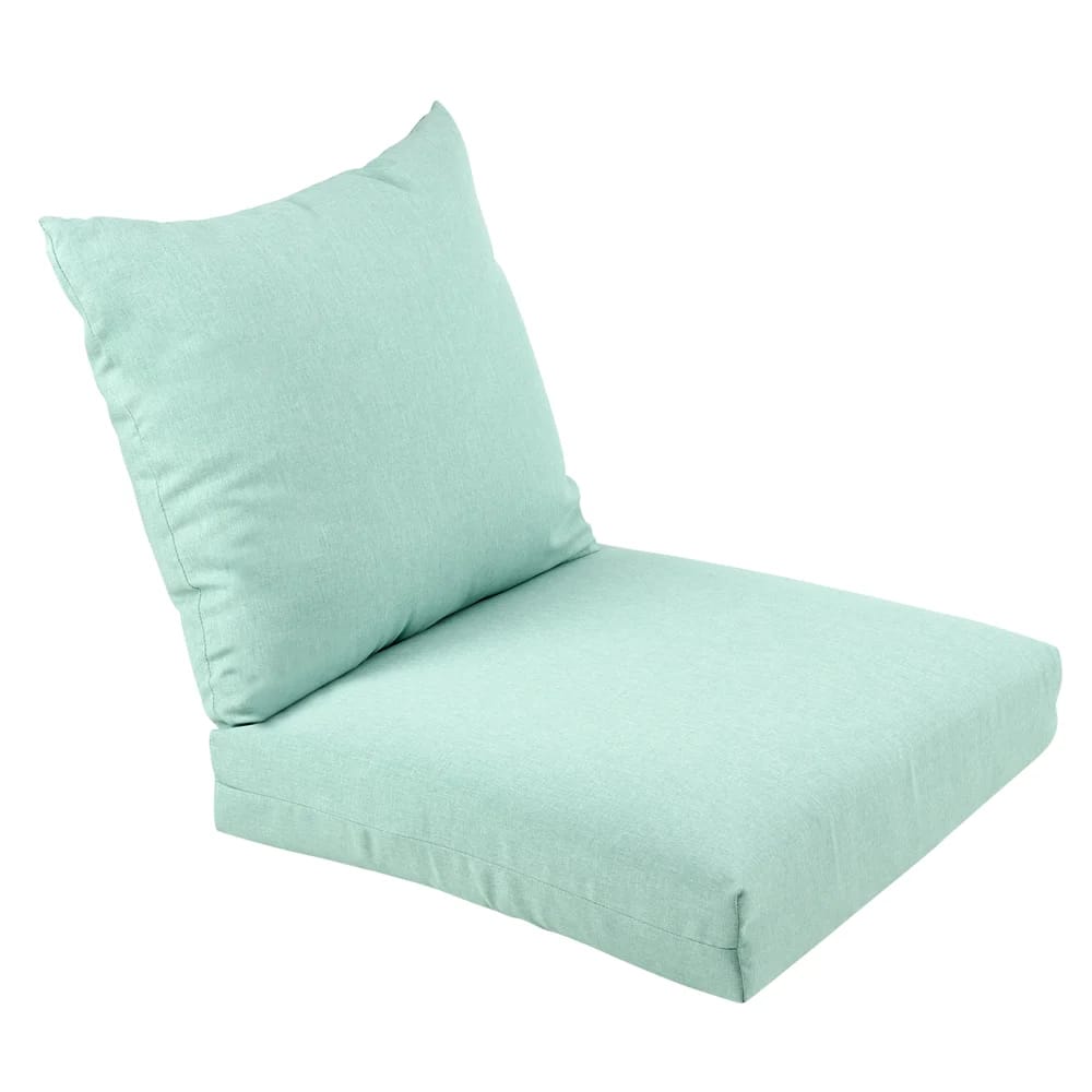 Deep Seat Outdoor Chair Cushion. Aqua