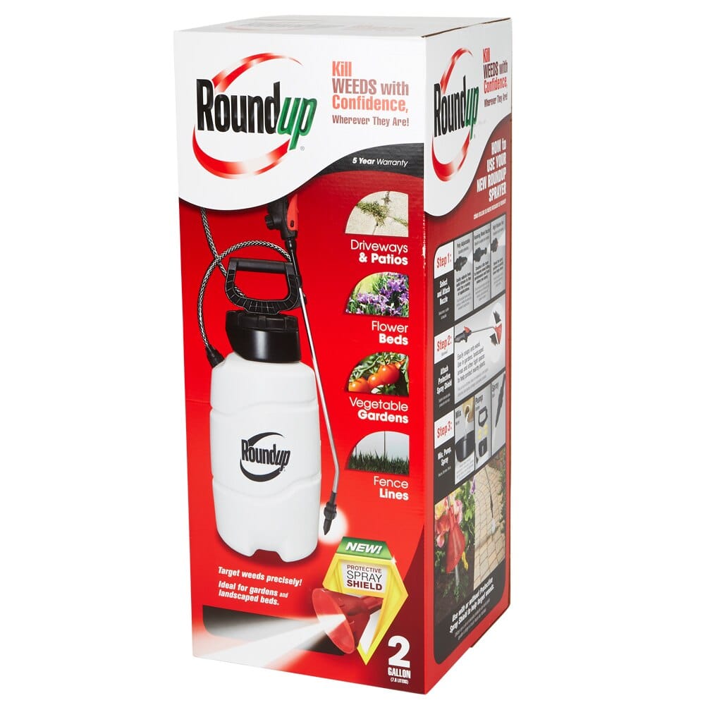 Roundup 2 Gallon Sprayer with Protective Spray Shield