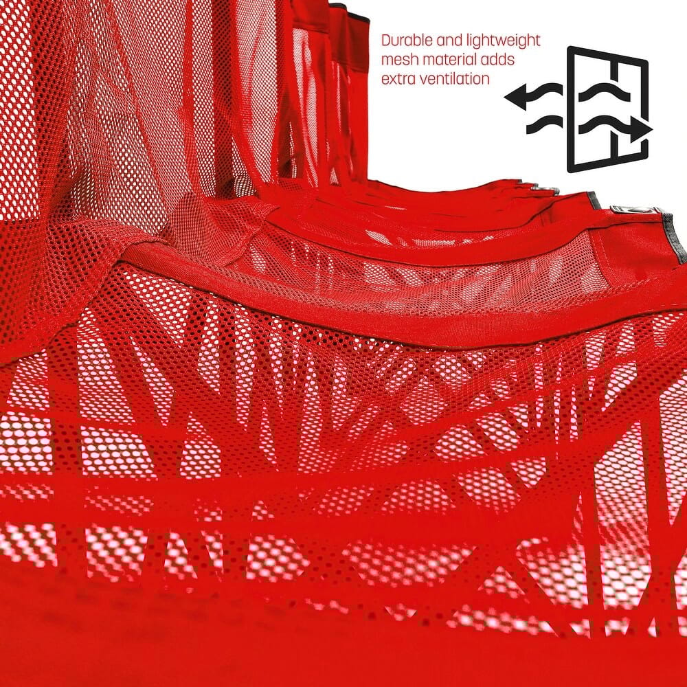 Trademark Innovations Portable 6-Seater Sports Bench, Red