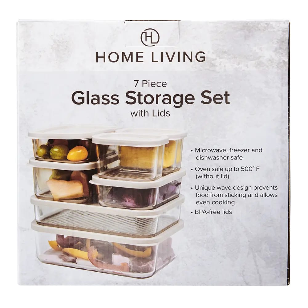 Home Living 7-Piece Glass Storage Set