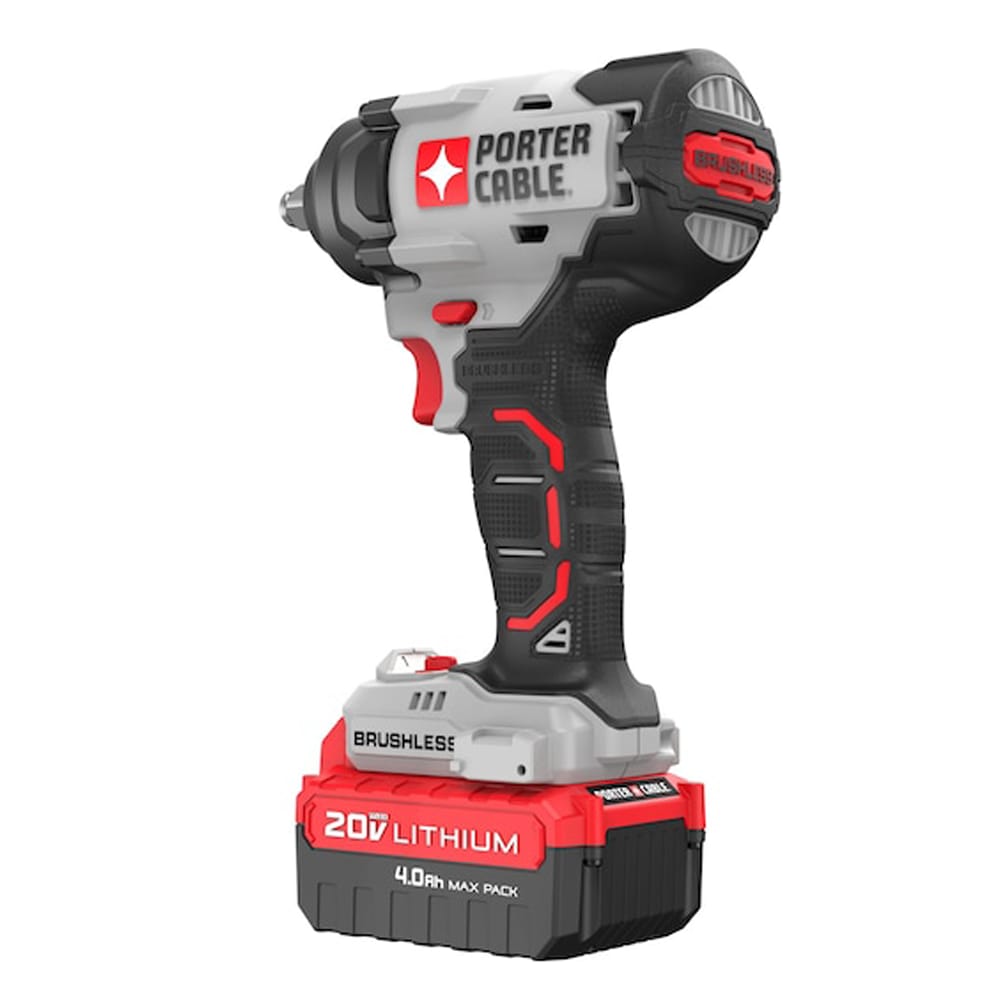 Porter Cable 20V MAX* Brushless Impact Wrench Kit, 1/2”