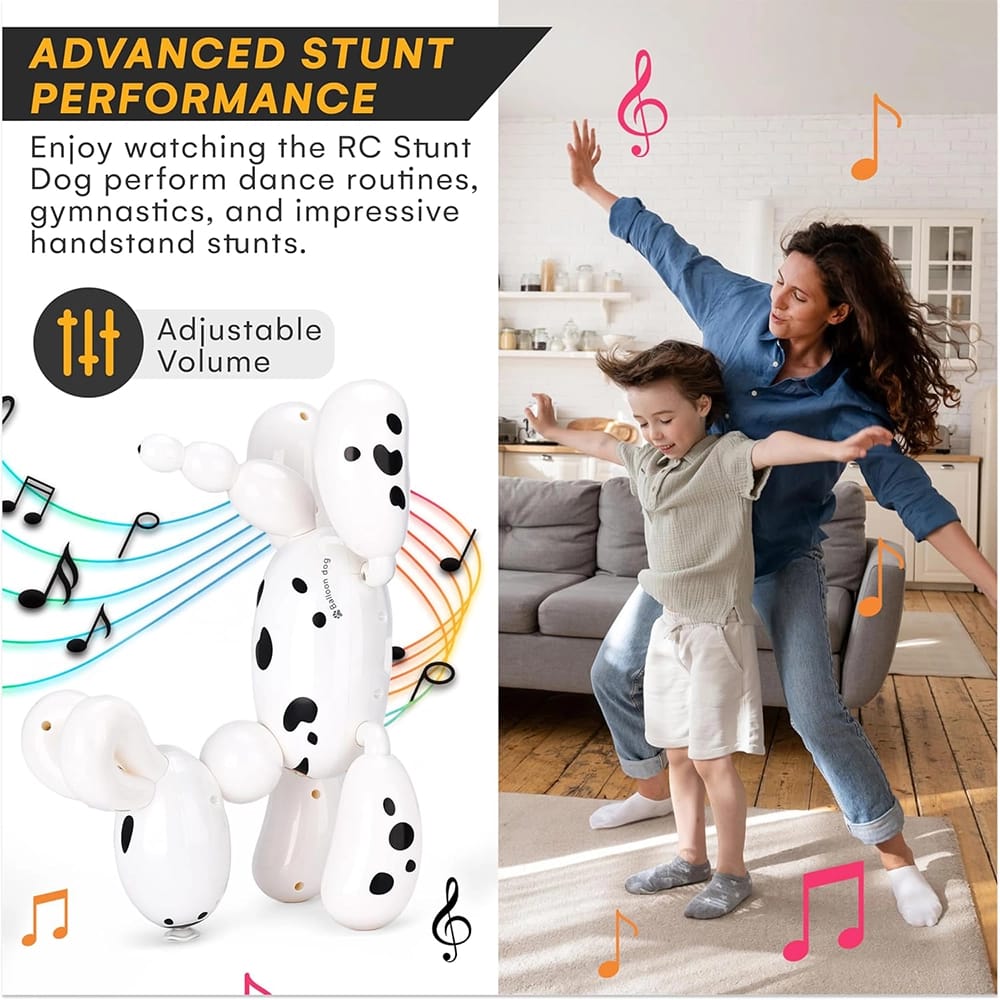 Top Race Remote Control Balloon Dog, White