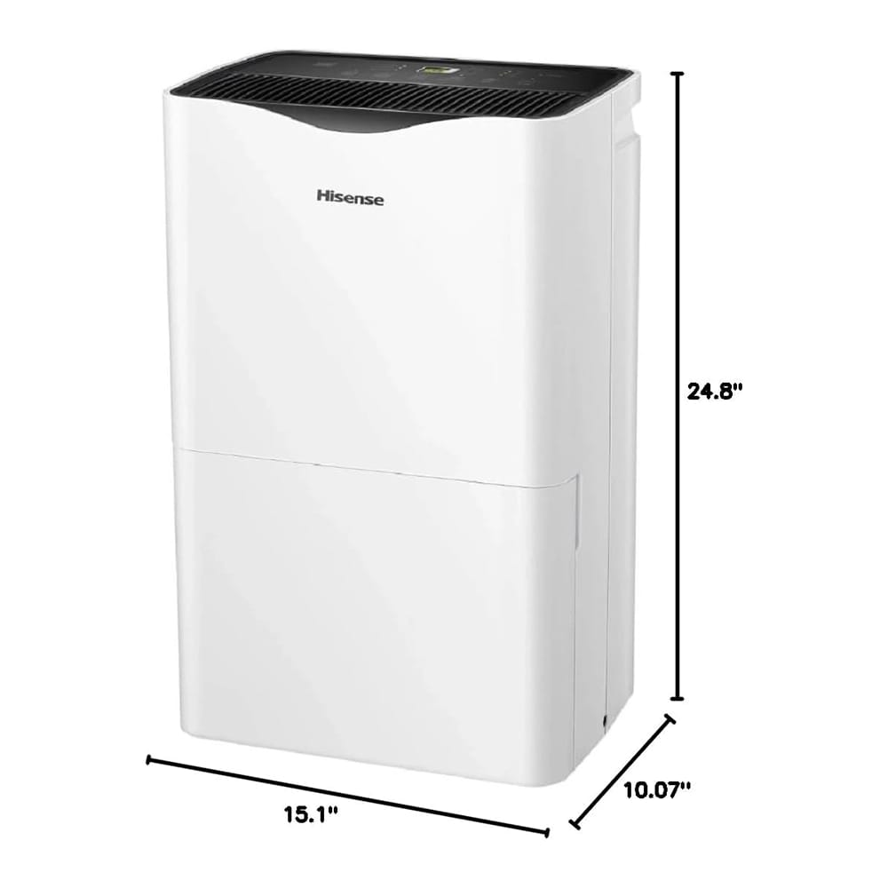 Hisense 50 Pint 3-Speed Dehumidifier with Built In Pump, White