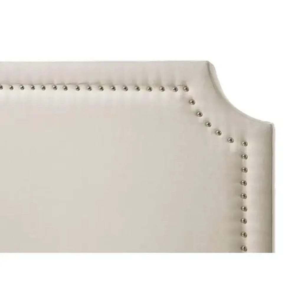 Belle Isle Furniture Regal Upholstered Panel Bed, Twin, Beige