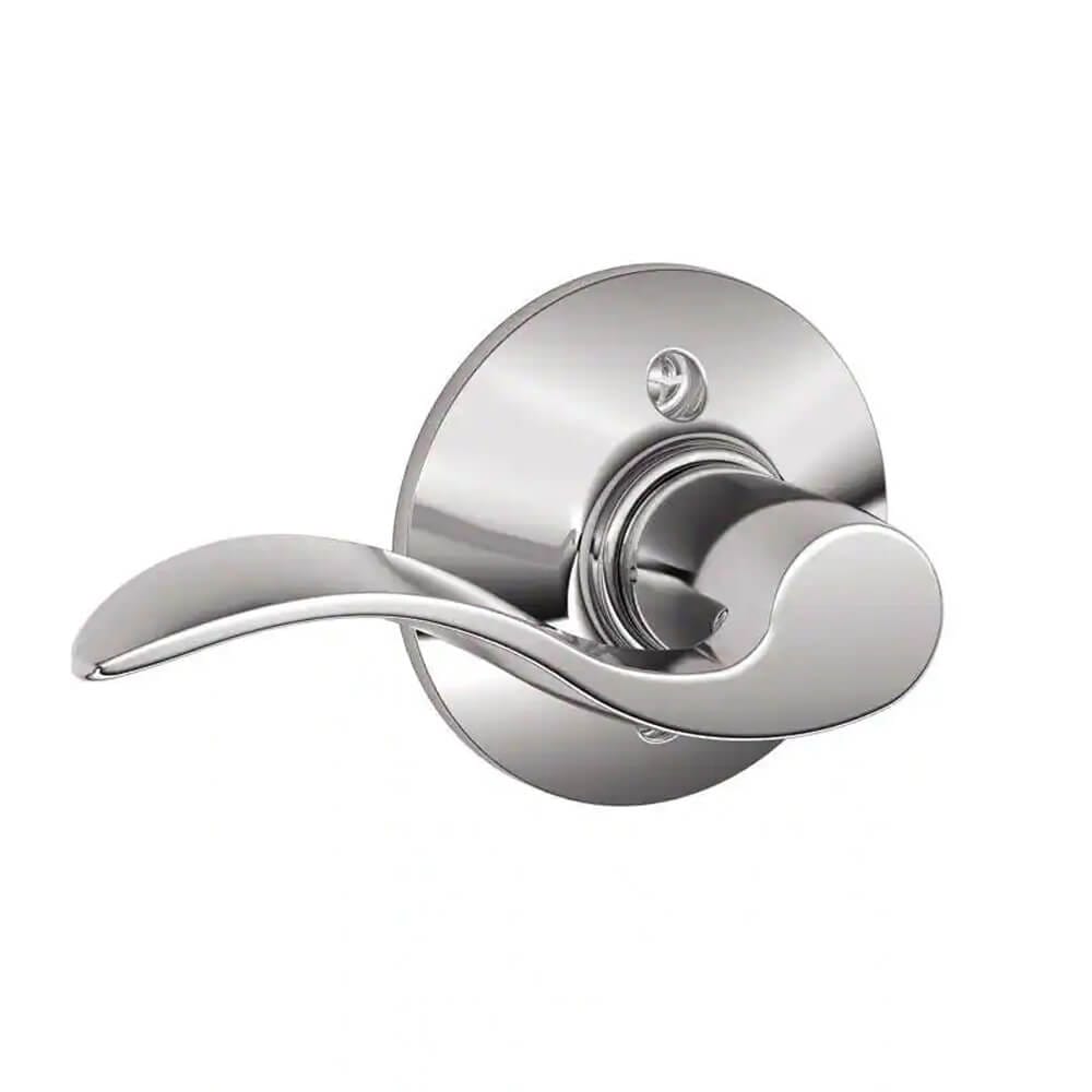 Schlage Accent Left-Handed Dummy Door Lever, Bright Chrome