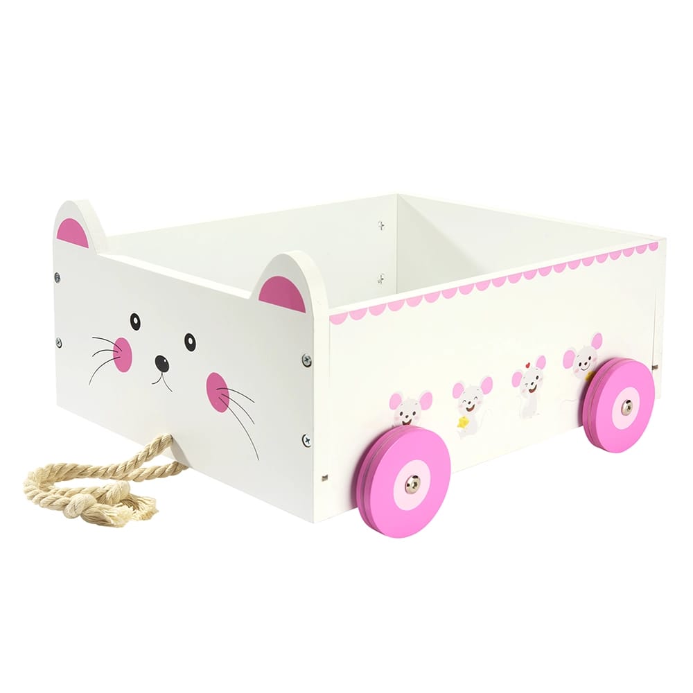 Miss Kitty Storage Cart, Pink/White