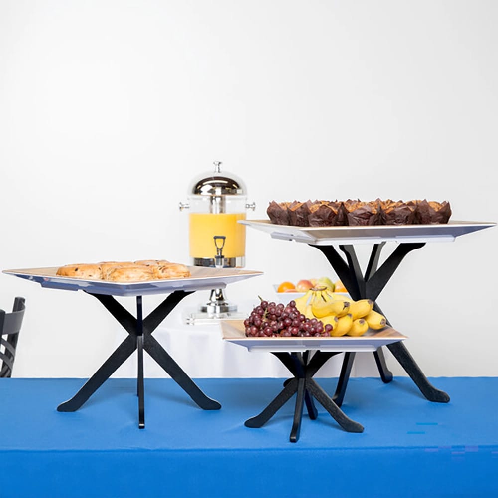 TableCraft Fold-A-Way Riser Set, Black, 3 Pack