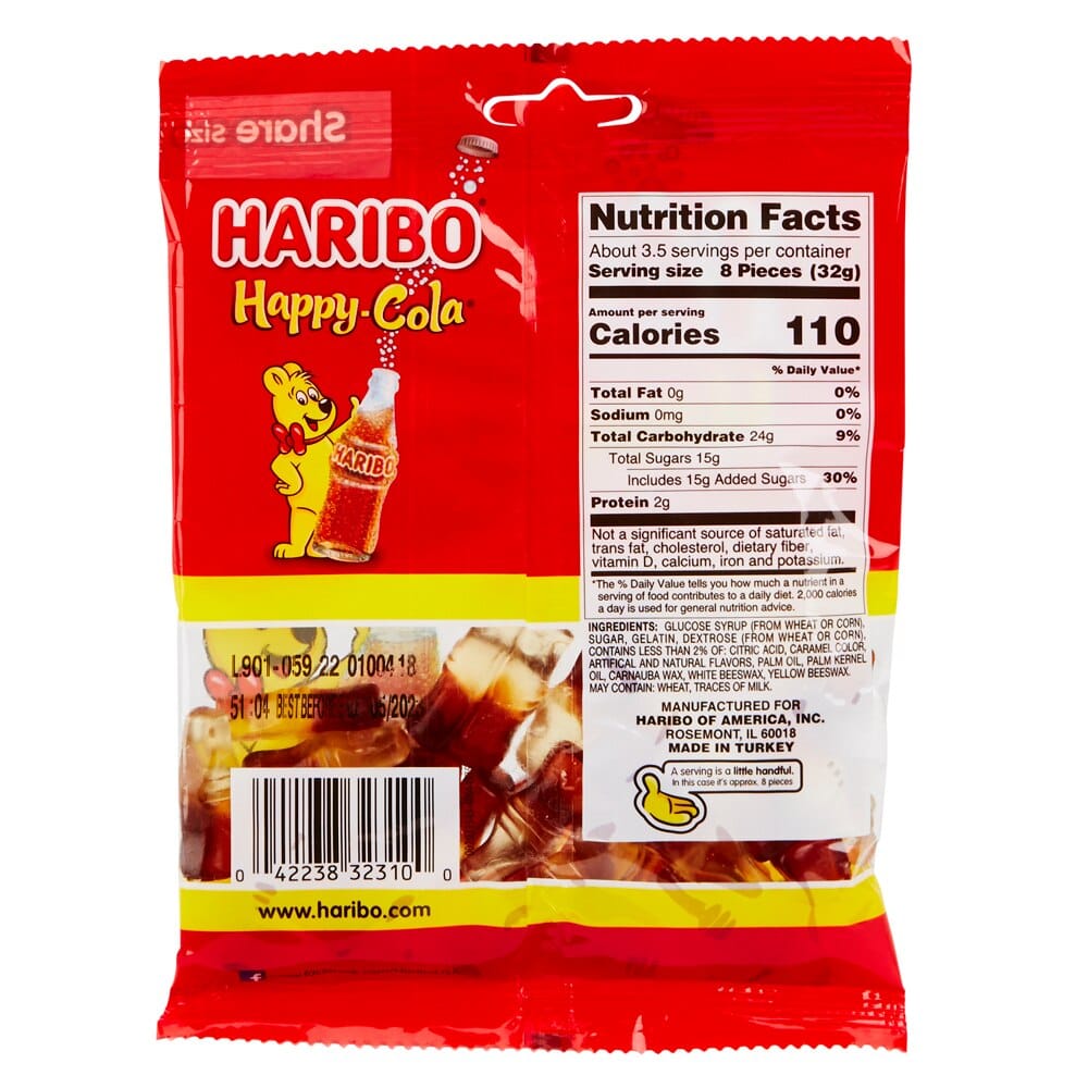 Haribo Happy-Cola Gummi Candy, 4 oz