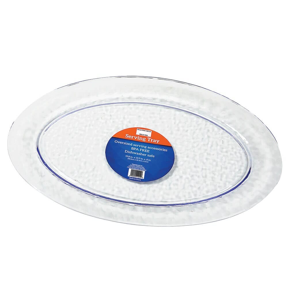 Oversized Oval Serving Tray, 19.8"