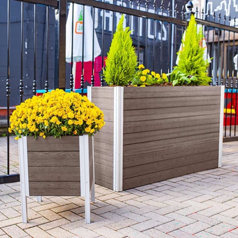 Vita Urbana 17" x 17" Raised Planter, Espresso