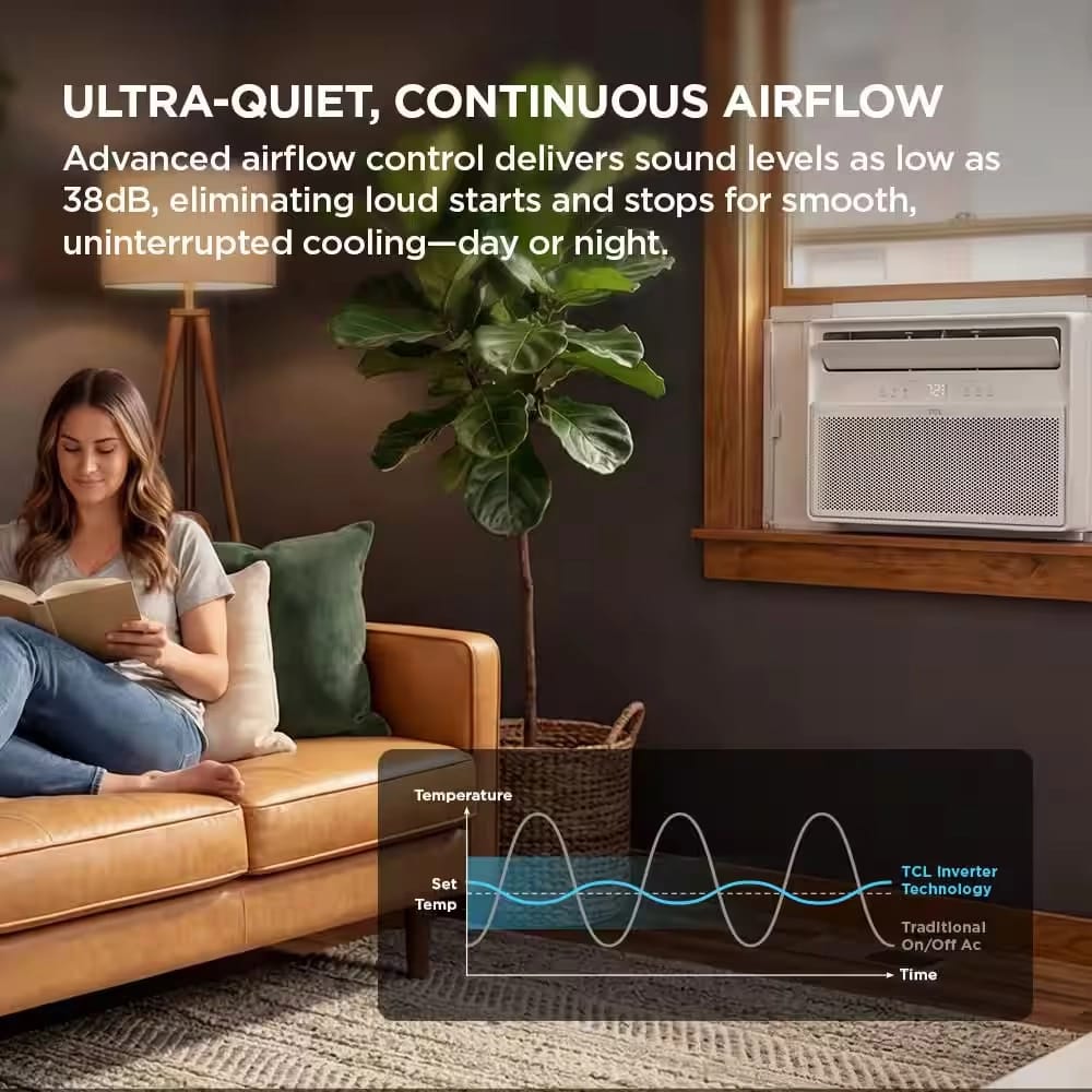 TCL 12,000 BTU Ultra-Quiet Inverter Window Air Conditioner