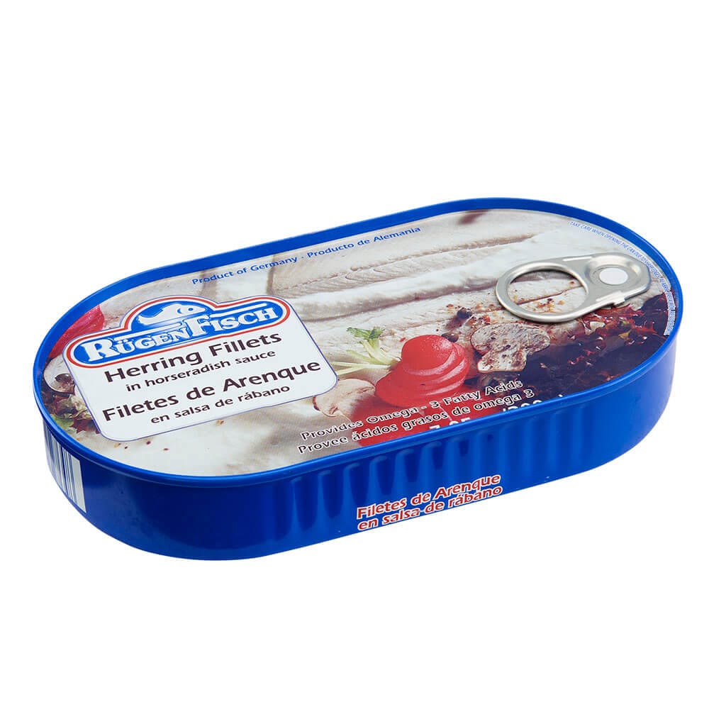 Rugen Fisch Herring Fillets in Horseradish Sauce, 7.05 oz