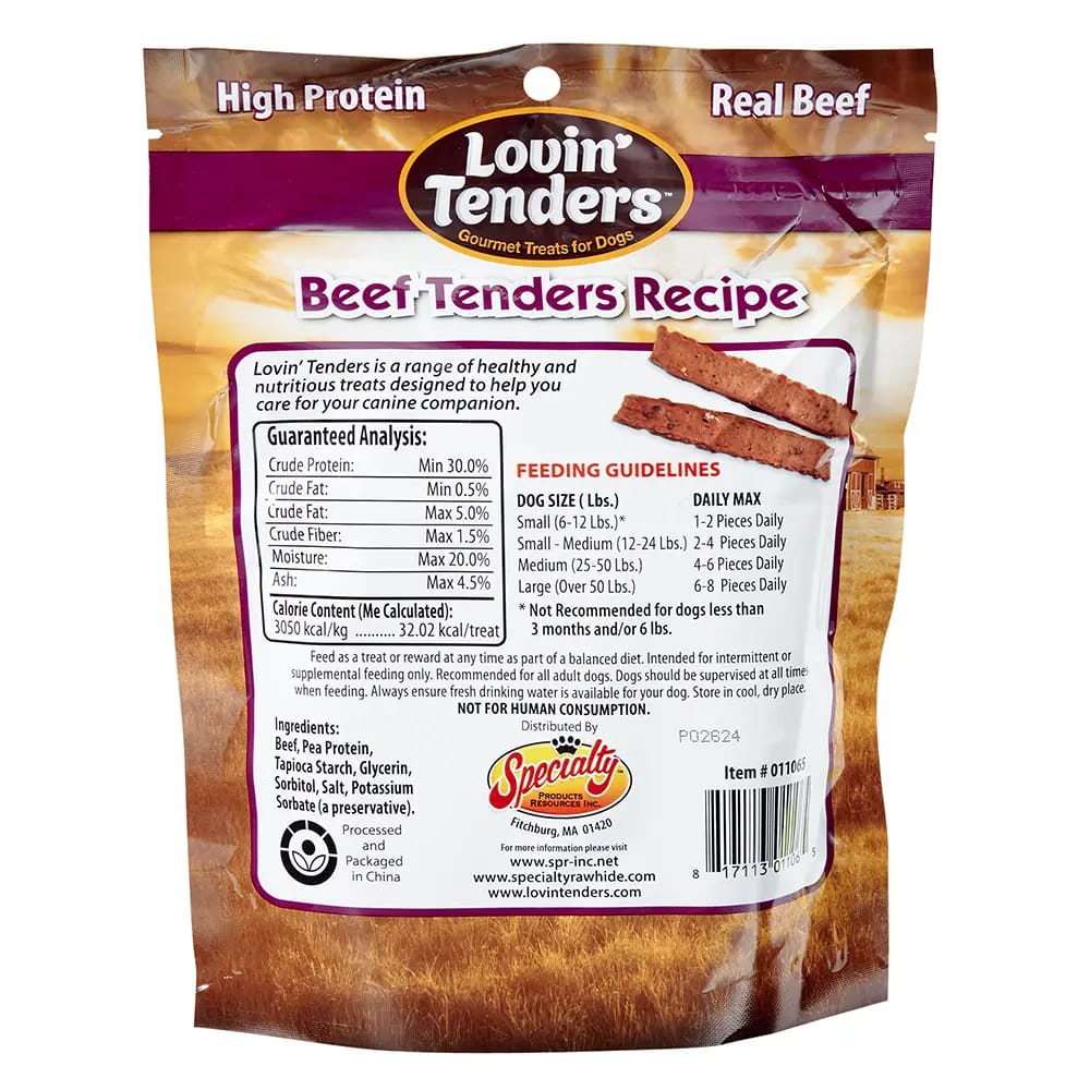 Lovin' Tenders Gourmet Beef Tender Dog Treats, 10 oz