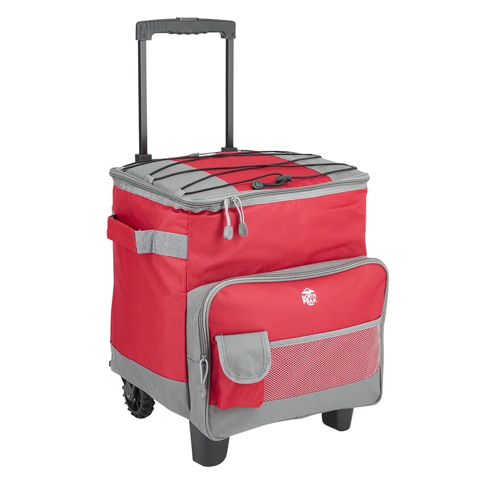 North Peak 60-Can Rolling Cooler, Red