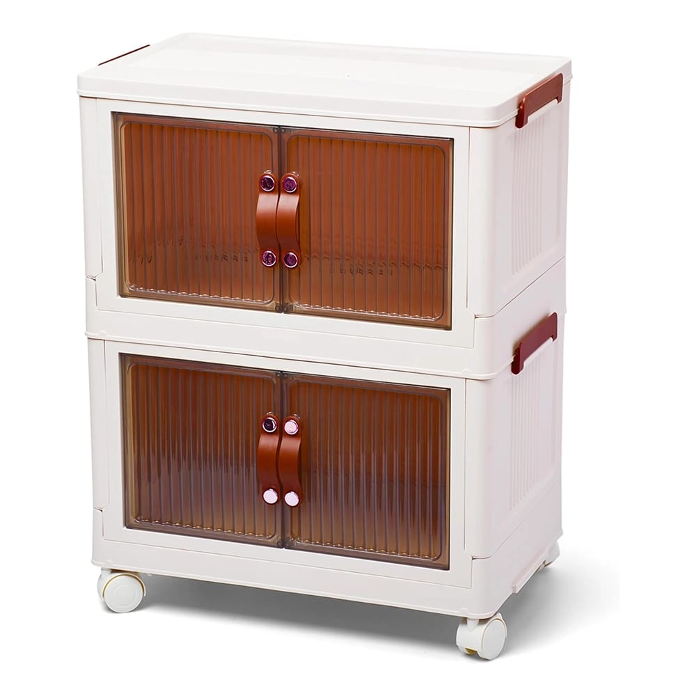 G-Rack Stackable Storage Organizer, White, 2 Pack