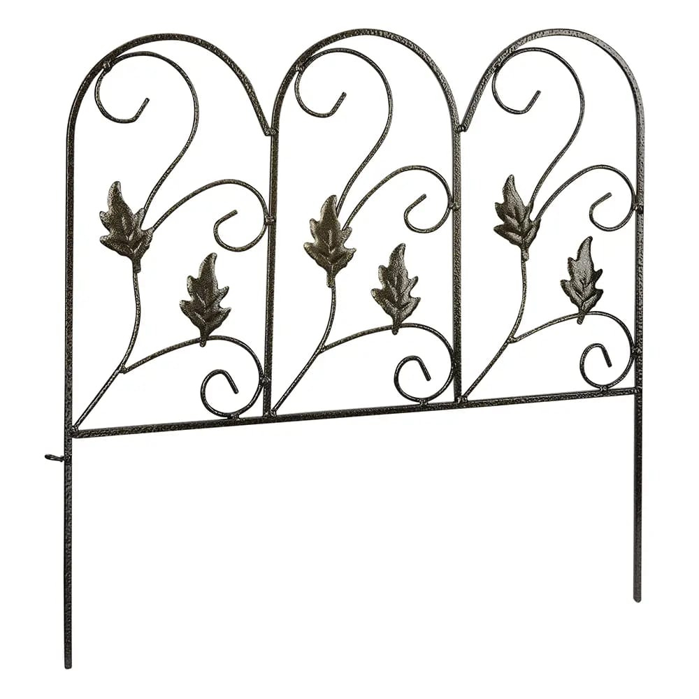 Wrought Iron Garden Fence, 4pk, 18"