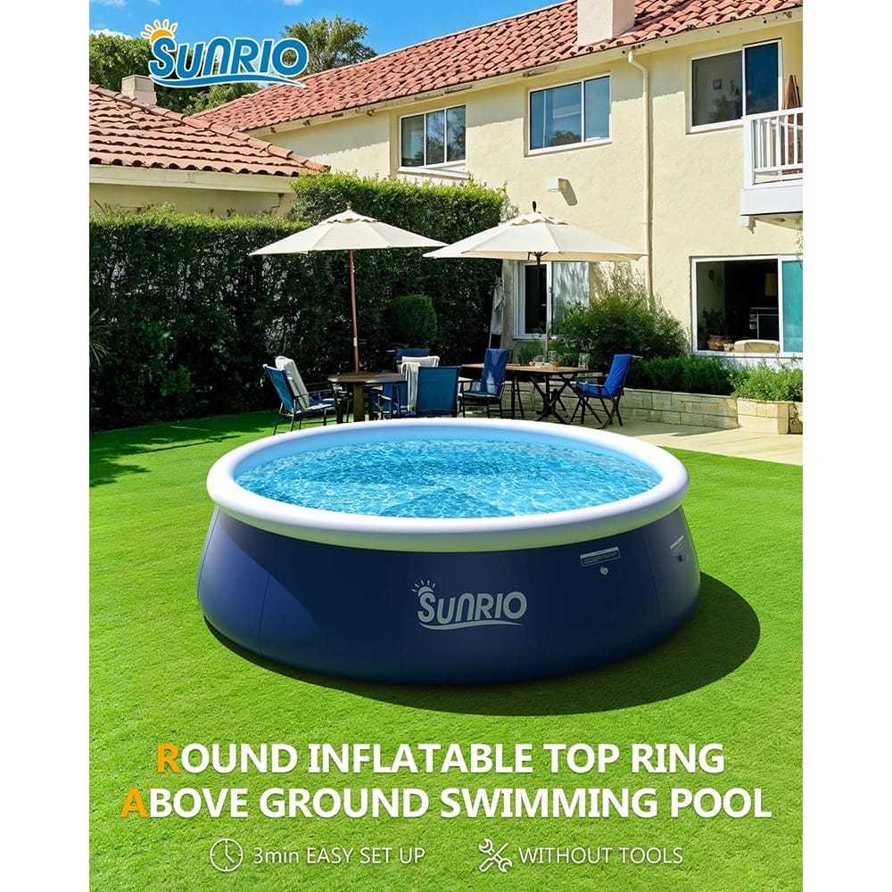 Sunrio 8' Inflatable Above Ground Pool