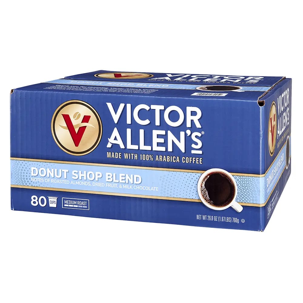 Victor Allen's Medium Roast Donut Shop Blend Coffee Cups, 80 Count