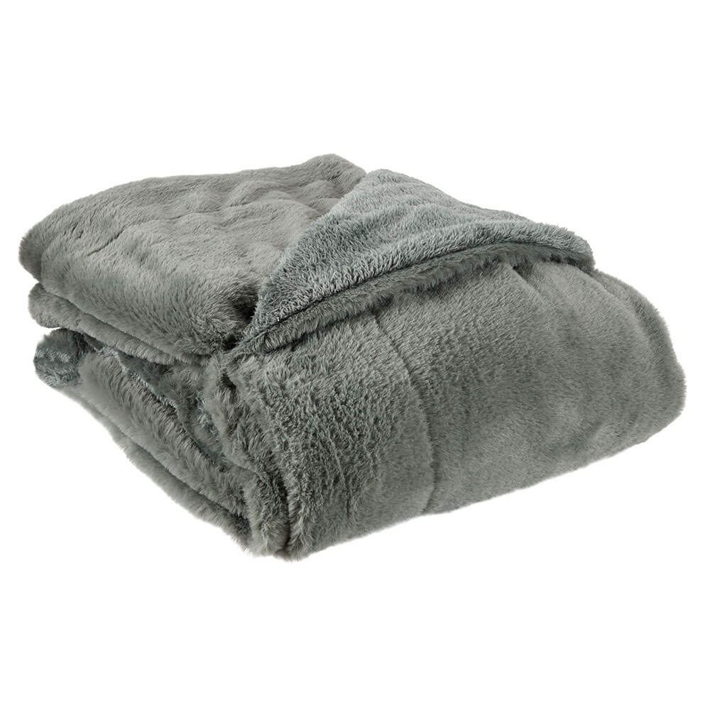 mythology Luxury Faux Fur Throw Blanket, 70"