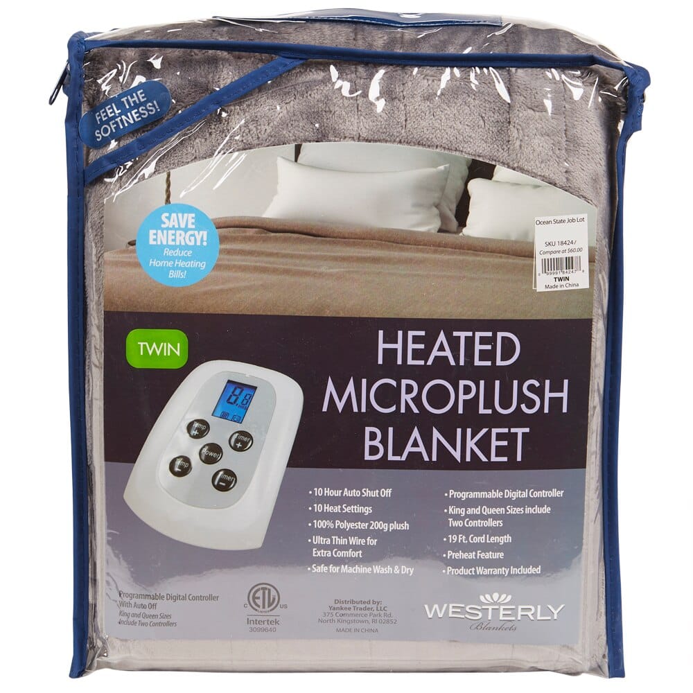 Westerly Twin Micromink Heated Blanket