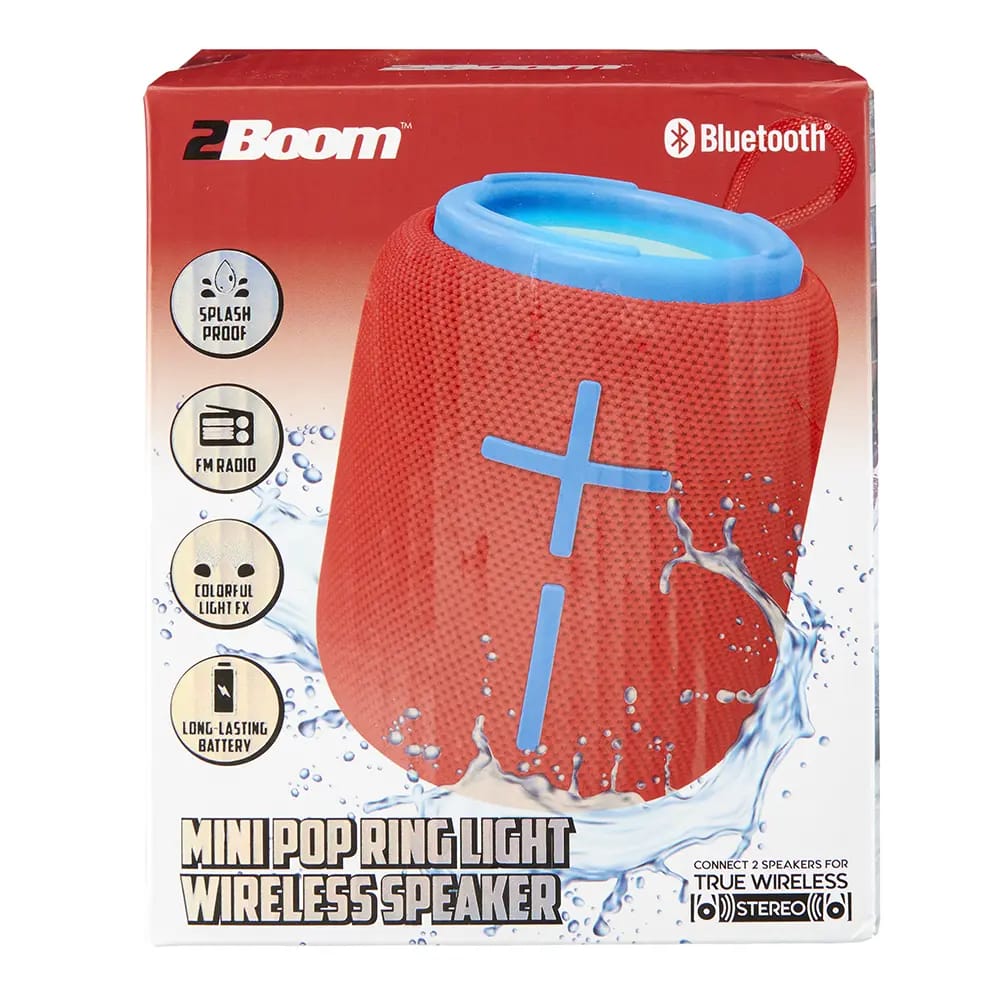 2Boom Mini Pop Ring Light Wireless Speaker