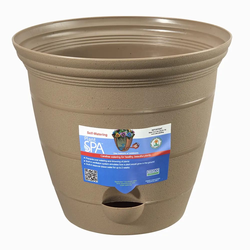 Plant Spa Self-Watering Planter, Sandalwood, 8"