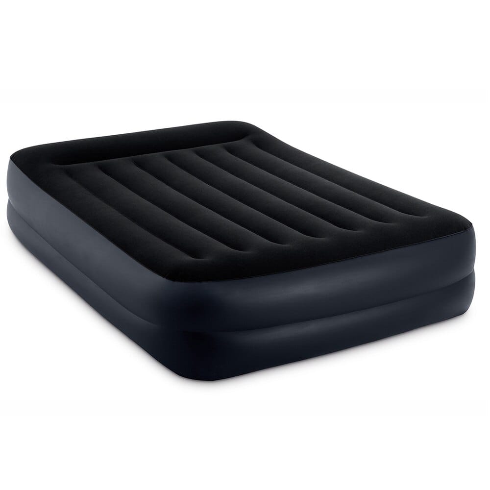 Intex Queen Dura-Beam Pillow Rest Raised Air Mattress with Internal Pump