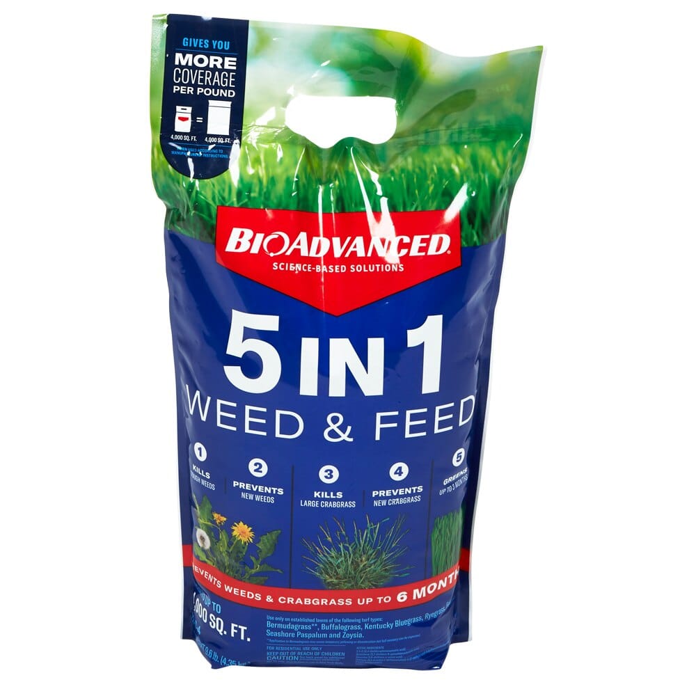 BioAdvanced 5-in-1 Weed and Feed Fertilizer