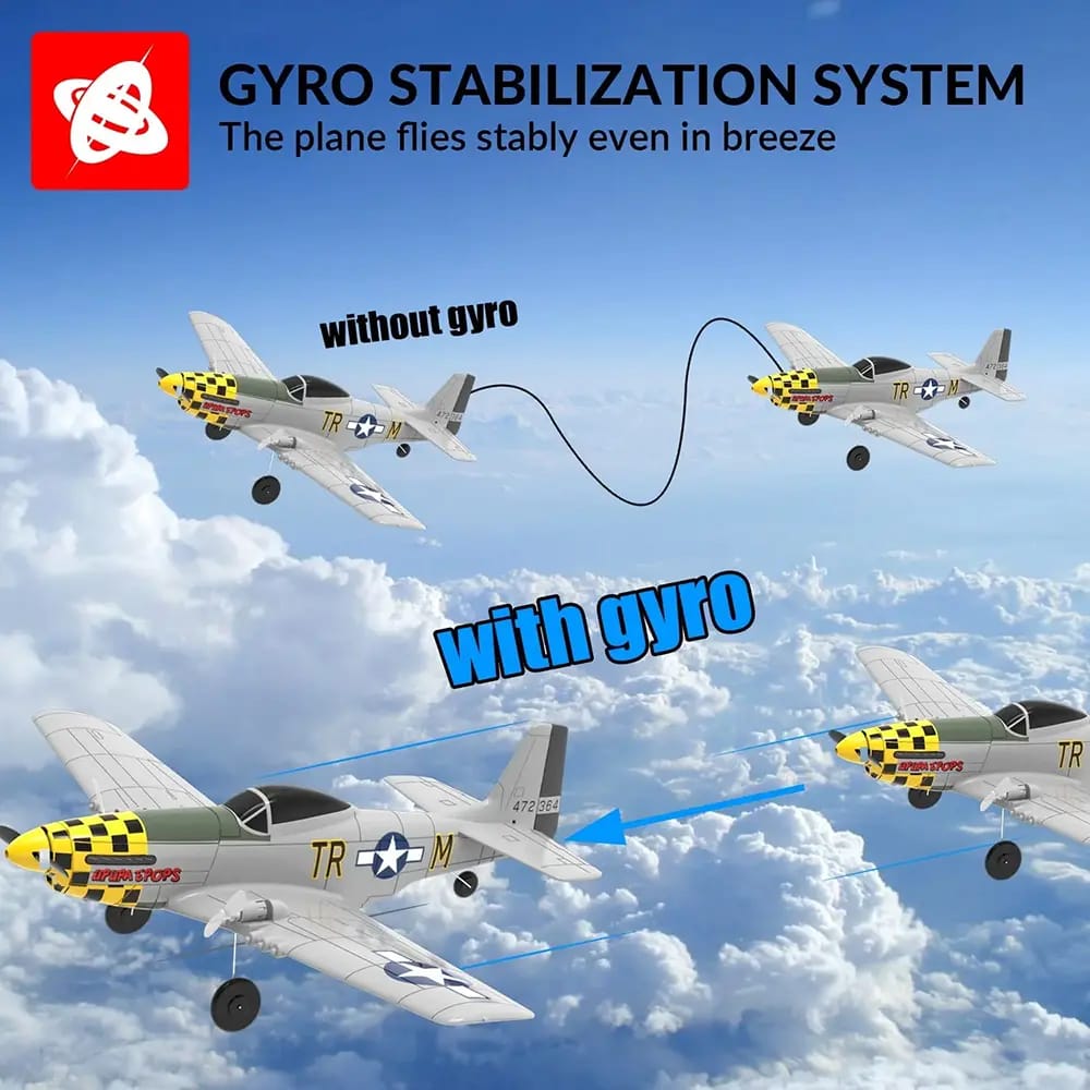 Top Race P-51 Mustang Remote Control Plane